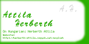 attila herberth business card
